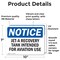 Signmission Jet-A Recovery Tank Intended For Aviation Use, 10 in W x Rectangle, Vinyl Decal OS-2PACK-NS-D-710-L-13762 - alternate 5